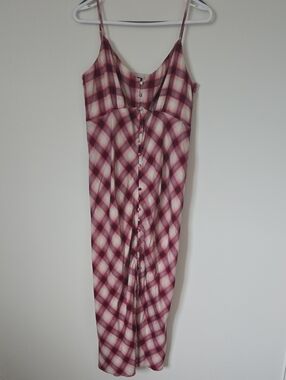 GAP Plaid Buttom Down Cami Dress
